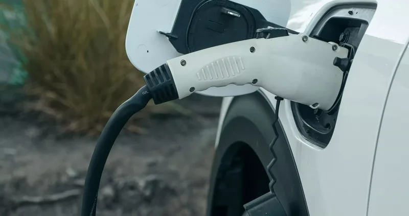 Voiture electrique en recharge