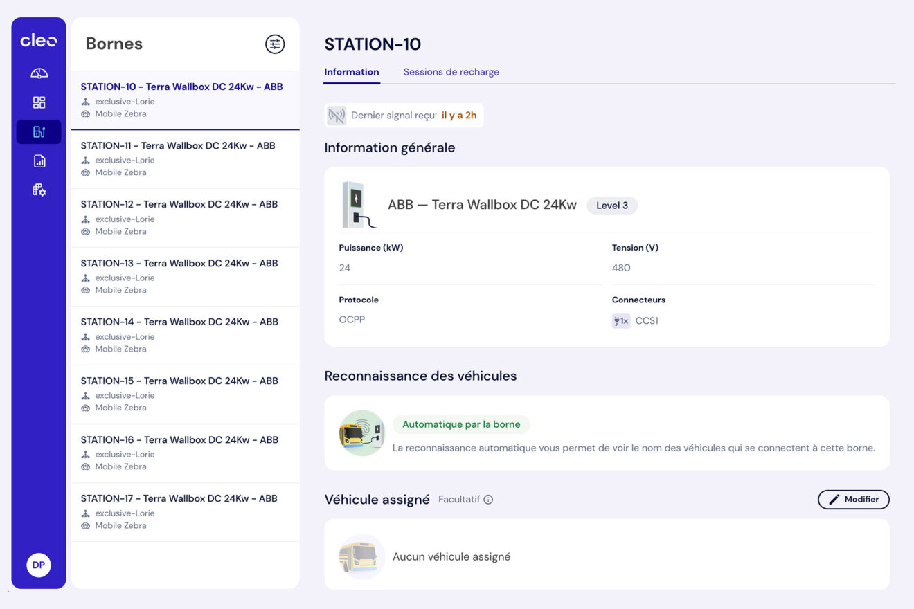 Cleo vue bornes de recharge fr