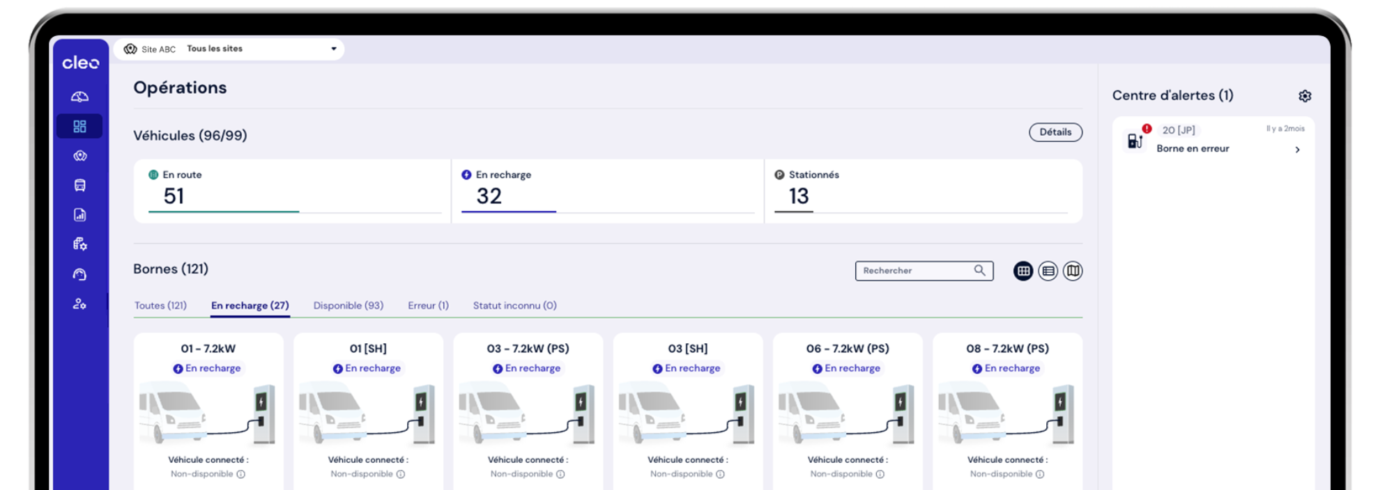 Gestion de la recharge Cleo CMS