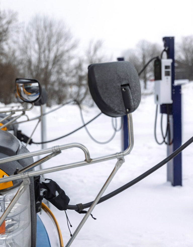 Charging stations under snow
