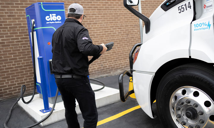 Recharge de camion lourd électrique