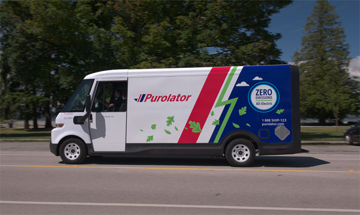 Camion électrique Purolator